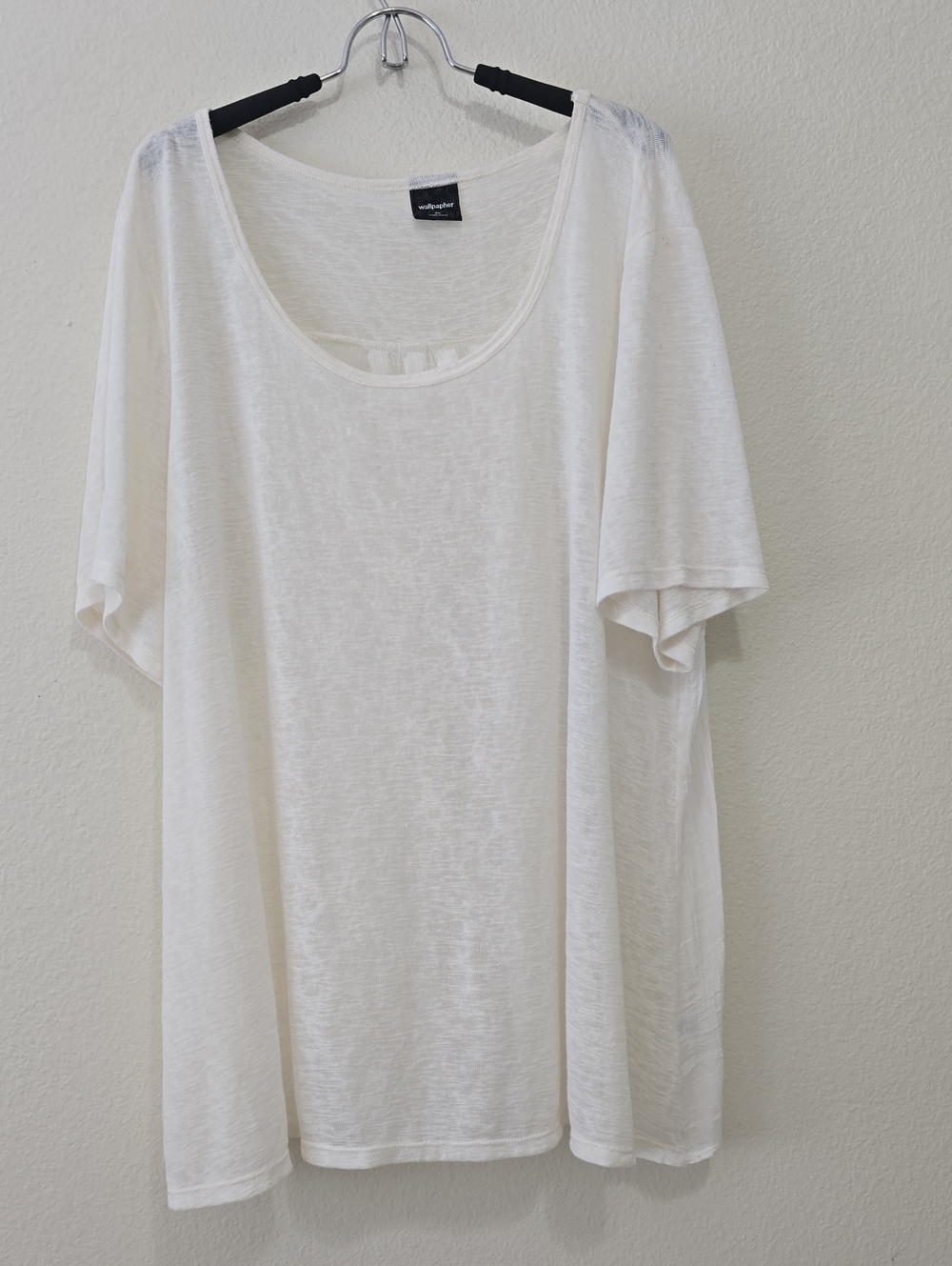 Wallpapher Cream Scoop Neck Top‎ 3x